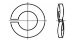 1000 Stück rostfreie Edelstahl (A4) Federringe DIN 128 Form B (gewellt) - B 3
